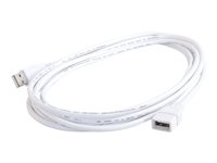 C2G 2m USB Extension Cable - USB A Male to USB A Female Cable - USB-kabel - USB (hun) til USB (han) - 2 m - hvid 19018