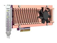 QNAP QM2-2P-344 - Lagringskontrol - M.2 - PCIe - lavprofil - PCIe 3.0 x4 - for QNAP QGD-1600 QM2-2P-344A