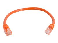 C2G Cat5e Booted Unshielded (UTP) Network Patch Cable - Patchkabel - RJ-45 (han) til RJ-45 (han) - 50 cm - UTP - CAT 5e - formet, knastfri, strenget - orange 83602