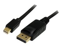 StarTech.com 2m Mini DisplayPort to DisplayPort 1.2 Cable DisplayPort 4k - DisplayPort kabel - Mini DisplayPort (han) til DisplayPort (han) - 2 m - haspet - sort MDP2DPMM2M