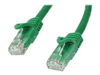 StarTech.com 2m CAT6 Ethernet Cable, 10 Gigabit Snagless RJ45 650MHz 100W PoE Patch Cord, CAT 6 10GbE UTP Network Cable w/Strain Relief, Green, Fluke Tested/Wiring is UL Certified/TIA - Category 6 - 24AWG (N6PATC2MGN) - Patchkabel - RJ-45 (han) til RJ-45 (han) - 2 m - UTP - CAT 6 - knastfri - grøn N6PATC2MGN