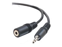C2G - Forlængerkabel til audio - mini-phone stereo 3.5 mm han til mini-phone stereo 3.5 mm hun - 2 m - afskærmet - formet 80092