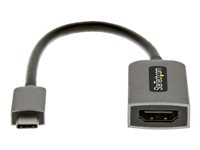 StarTech.com USB C to HDMI Adapter, 4K 60Hz UHD Video, HDR10, USB-C to HDMI 2.0b Adapter Dongle, USB Type-C DP Alt Mode to HDMI Monitor/Display/Projector, USB C to HDMI Converter, M/F - Thunderbolt 3 Compatible - Videoadapter - 24 pin USB-C han til HDMI hun - 13 cm - space grey - 4K60 Hz (3840 x 2160) support, aktiv USBC-HDMI-CDP2HD4K60