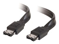C2G - eSATA-kabel - Serial ATA 150/300/600 - eSATA (han) til eSATA (han) - 2 m - sort 81801