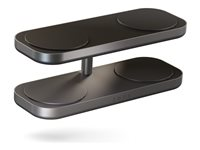 ZENS Quattro Charger Pro 4 - Trådløs opladningsstander + AC-strømadapter - 15 Watt - 4 output-stikforbindelser (magnetisk) - sort ZEQC01B/00