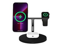 Belkin BoostCharge Pro - Trådløs opladningsstander - med MagSafe + AC-strømadapter - 15 Watt - Fast Charge - sort WIZ017VFBK