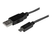 StarTech.com 2m Mobile Charge Sync USB to Slim Micro USB Cable M/M - USB-kabel - Micro-USB Type B (han) til USB (han) - USB 2.0 - 2 m - sort USBAUB2MBK