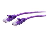 C2G 10ft (3m) Cat6a Snagless Unshielded (UTP) Slim Ethernet Network Patch Cable - Purple - Patchkabel - RJ-45 (han) til RJ-45 (han) - 3 m - 4.8 mm - UTP - CAT 6a - knastfri, formet - lilla C2G30192