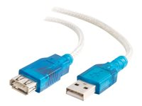 C2G USB Active Extension Cable - USB forlængerkabel - USB (han) til USB (hun) - USB 2.0 - 5 m - aktiv - beige 81665