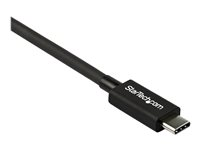 StarTech.com 2.6ft (80cm) Thunderbolt 3 Cable, 40Gbps, 100W PD, 4K/5K Video, Thunderbolt-Certified, Compatible w/ TB4/USB 3.2/DisplayPort - Thunderbolt kabel - 24 pin USB-C (han) til 24 pin USB-C (han) - Thunderbolt 3 / USB / DisplayPort - 80 cm - 4K support, 5K support - sort - for P/N: PEXUSB321C TBLT34MM80CM