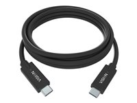 Vision - USB-kabel - 24 pin USB-C (han) til 24 pin USB-C (han) - Thunderbolt 3 / USB 3.0 / USB 3.1 Gen 1 - 3 A - 2 m - sort TC 2MUSBC/BL