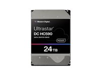 WD Ultrastar DC HC590 0F65642 - Harddisk - Data Center - krypteret - 24 TB - intern - 3.5" - SATA 6Gb/s - 7200 rpm - buffer: 512 MB - Self-Encrypting Drive (SED) 0F65684