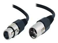 C2G Pro-Audio - Audiokabel - XLR3 han til XLR3 hun - 5 m - Kabel med afskærmning med folie og kobberfletning (SFTP 80380