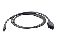 C2G 3ft USB-C to C 3.1 (Gen 2) Male to Female Extension Cable (10Gbps) - USB-forlængerkabel - 24 pin USB-C (han) til 24 pin USB-C (hun) - USB 3.1 Gen 2 / Thunderbolt 3 - 3 A - 90 cm - formet - sort 88658