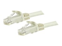 StarTech.com 1.5m CAT6 Ethernet Cable, 10 Gigabit Snagless RJ45 650MHz 100W PoE Patch Cord, CAT 6 10GbE UTP Network Cable w/Strain Relief, White, Fluke Tested/Wiring is UL Certified/TIA - Category 6 - 24AWG (N6PATC150CMWH) - Patchkabel - RJ-45 (han) til RJ-45 (han) - 1.5 m - UTP - CAT 6 - knastfri - hvid N6PATC150CMWH