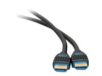 C2G 18in 4K HDMI Cable - Performance Series Cable - Ultra Flexible - M/M - High Speed - HDMI-kabel - HDMI han til HDMI han - 50 cm - sort C2G10374