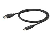 StarTech.com USB to USB C Cable - 1m / 3 ft - 5Gbps - USB A to USB C - USB Type C - USB Cable Male to Male - USB C to USB (USB315AC1M) - USB-kabel - USB (han) til 24 pin USB-C (han) - USB 3.0 - 1 m - sort - for P/N: HB30A3A1CST, HB30C3A1CST, HB30C5A2CSC, HB30C5A2CST, HBS304A24A, MST30C2HDPPD USB315AC1M
