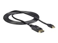 StarTech.com 6ft (2m) Mini DisplayPort to DisplayPort 1.2 Cable, 4K x 2K UHD Mini DisplayPort to DisplayPort Adapter Cable, Mini DP to DP Cable for Monitor, mDP to DP Converter Cord - Latching DP Connector - DisplayPort kabel - Mini DisplayPort (han) til DisplayPort (han) - 1.8 m - haspet - sort - for P/N: CDP2DP14B, CDP2MDPEC, CDP2MDPFC, CDPVDHDMDP2G, CDPVDHDMDPRG, CDPVDHMDPDP MDP2DPMM6