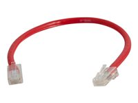 C2G Cat5e Non-Booted Unshielded (UTP) Network Patch Cable - Patchkabel - RJ-45 (han) til RJ-45 (han) - 50 cm - UTP - CAT 5e - strenget, uniboot - rød 83080