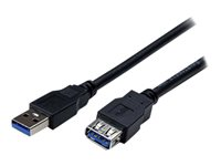 StarTech.com 2m Black SuperSpeed USB 3.0 Extension Cable A to A - Male to Female USB 3.0 Extender Cable - USB 3.0 Extension Cord - 2 meter (USB3SEXT2MBK) - USB forlængerkabel - USB Type A (hun) til USB Type A (han) - USB 3.0 - 2 m - sort - for P/N: HB30A4AIB, SV211DPUA4K, SV211HDUA4K, USB2001EXT2NA, USB2002EXT2NA, USB2004EXT2NA USB3SEXT2MBK