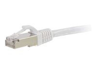 C2G Cat5e Non-Booted Shielded (STP) Network Patch Cable - Patchkabel - RJ-45 (han) til RJ-45 (han) - 20 m - STP - CAT 5e - formet - hvid 83888