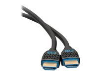 C2G 2ft 4K HDMI Cable - Performance Series Cable - Ultra Flexible - M/M - High Speed - HDMI-kabel - HDMI han til HDMI han - 60 cm - sort C2G10375
