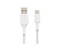 Belkin BoostCharge - USB-kabel - 24 pin USB-C (han) til USB (han) - 1 m - hvid CAB002BT1MWH