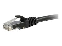C2G Cat5e Booted Unshielded (UTP) Network Patch Cable - Patchkabel - RJ-45 (han) til RJ-45 (han) - 30 cm - UTP - CAT 5e - formet, knastfri, strenget - sort 83179