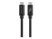 Hyper HyperDrive Next - USB-kabel - 24 pin USB-C (han) til 24 pin USB-C (han) - USB4 - 1.2 m - sort HD6500BKGL