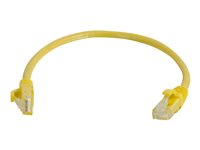 C2G Cat5e Booted Unshielded (UTP) Network Patch Cable - Patchkabel - RJ-45 (han) til RJ-45 (han) - 1 m - UTP - CAT 5e - formet, knastfri, strenget - gul 83241