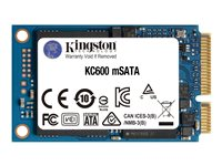 Kingston KC600 - SSD - krypteret - 256 GB - intern - mSATA - SATA 6Gb/s - 256-bit AES - TCG Opal Encryption, Self-Encrypting Drive (SED) SKC600MS/256G