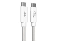 Hyper HyperDrive Next - USB-kabel - 24 pin USB-C (han) til 24 pin USB-C (han) - USB4 - 1.2 m - hvid HD6500WHGL