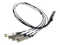 HPE X240 Direct Attach Copper Splitter Cable - Netværkskabel - SFP+ til QSFP+ - 1 m - for HPE 5900AF-48; Edgeline e920; FlexFabric 1.92, 11908, 12900, 12902; ProLiant e910t 2U JG329A