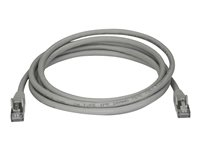 StarTech.com 2m CAT6A Ethernet Cable, 10 Gigabit Shielded Snagless RJ45 100W PoE Patch Cord, CAT 6A 10GbE STP Network Cable w/Strain Relief, Grey, Fluke Tested/UL Certified Wiring/TIA - Category 6A - 26AWG (6ASPAT2MGR) - Patchkabel - RJ-45 (han) til RJ-45 (han) - 2 m - STP - CAT 6a - formet, knastfri - grå 6ASPAT2MGR