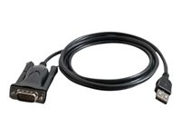 C2G Serial RS232 Adapter Cable - USB / serielkabel - USB (han) til DB-9 (han) - 1.5 m - sort 86887