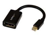 StarTech.com 6in Mini DisplayPort to DisplayPort Video Cable Adapter (MDP2DPMF6IN) - DisplayPort kabel - Mini DisplayPort (han) til DisplayPort (hun) - 15.2 cm - sort - for P/N: CDP2DP141MB, CDP2DP146B, CDP2DPMM1MB, CDP2DPMM6B, DISPLPORT15L, DISPLPORT3L MDP2DPMF6IN