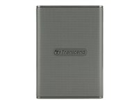 Transcend ESD360C - SSD - 1 TB - ekstern (bærbar) - USB 3.2 Gen 2x2 (USB-C stikforbindelse) - 256-bit AES - grå TS1TESD360C