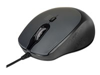 PORT Connect Professional SILENT - Mus - højre- og venstrehåndet - optisk - 3 knapper - kablet - USB, USB-C - sort 900711