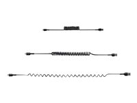 StarTech.com 50cm (20in) USB to Lightning Cable, MFi Certified, Coiled iPhone Charger Cable, Black, Durable and Flexible TPE Jacket Aramid Fiber, Heavy Duty Coil Charging Cable - Rugged USB Lightning Cable - Lightning-kabel - USB han til Lightning han - 50 cm - sort - snoet RUSB2ALT50CMBC