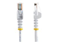 StarTech.com Snagless Cat 5e UTP Patch Cable - Patchkabel - RJ-45 (han) til RJ-45 (han) - 3 m - UTP - CAT 5e - formet, knastfri - hvid 45PAT3MWH