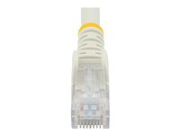 StarTech.com 50cm CAT6 Ethernet Cable, 10 Gigabit Snagless RJ45 650MHz 100W PoE Patch Cord, CAT 6 10GbE UTP Network Cable w/Strain Relief, White, Fluke Tested/Wiring is UL Certified/TIA - Category 6 - 24AWG (N6PATC50CMWH) - Netværkskabel - RJ-45 (han) til RJ-45 (han) - 50 cm - UTP - CAT 6 - formet, knastfri, strenget - hvid N6PATC50CMWH