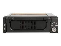 StarTech.com 5.25 in Rugged SATA Hard Drive Mobile Rack Drawer - Aluminum Removable Hard Drive Bay (DRW150SATBK) - Lagrings mobil rack - 3.5" - sort DRW150SATBK