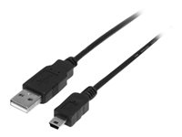 StarTech.com 2m Mini USB 2.0 Cable A to Mini B M/M - USB-kabel - USB (han) til mini-USB type B (han) - USB 2.0 - 2 m - sort USB2HABM2M