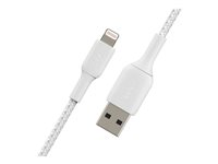 Belkin BoostCharge - Lightning-kabel - Lightning han til USB han - 2 m - hvid CAA002BT2MWH