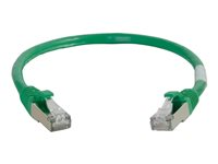 C2G Cat5e Booted Shielded (STP) Network Patch Cable - Patchkabel - RJ-45 (han) til RJ-45 (han) - 3 m - STP - CAT 5e - formet - grøn 83832