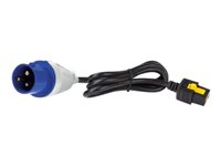 APC - Strømkabel - IEC 60309 16A (han) til IEC 60320 C19 - 16 A - 3 m - haspet - sort - for P/N: SMT2200I-AR, SMT2200R2I-AR, SMT3000I-AR, SMT3000R2I-AR, SRT1500XLI, SRT2200XLI-KR AP8758