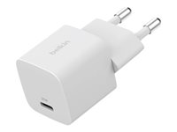 Belkin BoostCharge - Strømforsyningsadapter - PPS-teknologi - 25 Watt - PD 3.1/PPS, Fast Charge (24 pin USB-C) WCA012KQWH