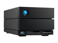 LaCie 2big Dock STLG32000400 - Harddisk-array - 32 TB - 2 bays (SATA-600) - HDD 16 TB x 2 - Thunderbolt 4, USB 3.2 Gen 2 (ekstern) - med 5 års Rescue Data Recovery Service Plan STLG32000400