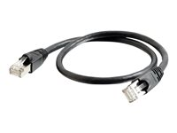 C2G Cat6a Booted Shielded (STP) Network Patch Cable - Patchkabel - RJ-45 (han) til RJ-45 (han) - 7 m - STP - CAT 6a - formet, knastfri, strenget - sort 89920