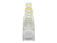 StarTech.com 1m CAT6 Ethernet Cable, 10 Gigabit Snagless RJ45 650MHz 100W PoE Patch Cord, CAT 6 10GbE UTP Network Cable w/Strain Relief, White, Fluke Tested/Wiring is UL Certified/TIA - Category 6 - 24AWG (N6PATC1MWH) - Patchkabel - RJ-45 (han) til RJ-45 (han) - 1 m - UTP - CAT 6 - knastfri - hvid N6PATC1MWH